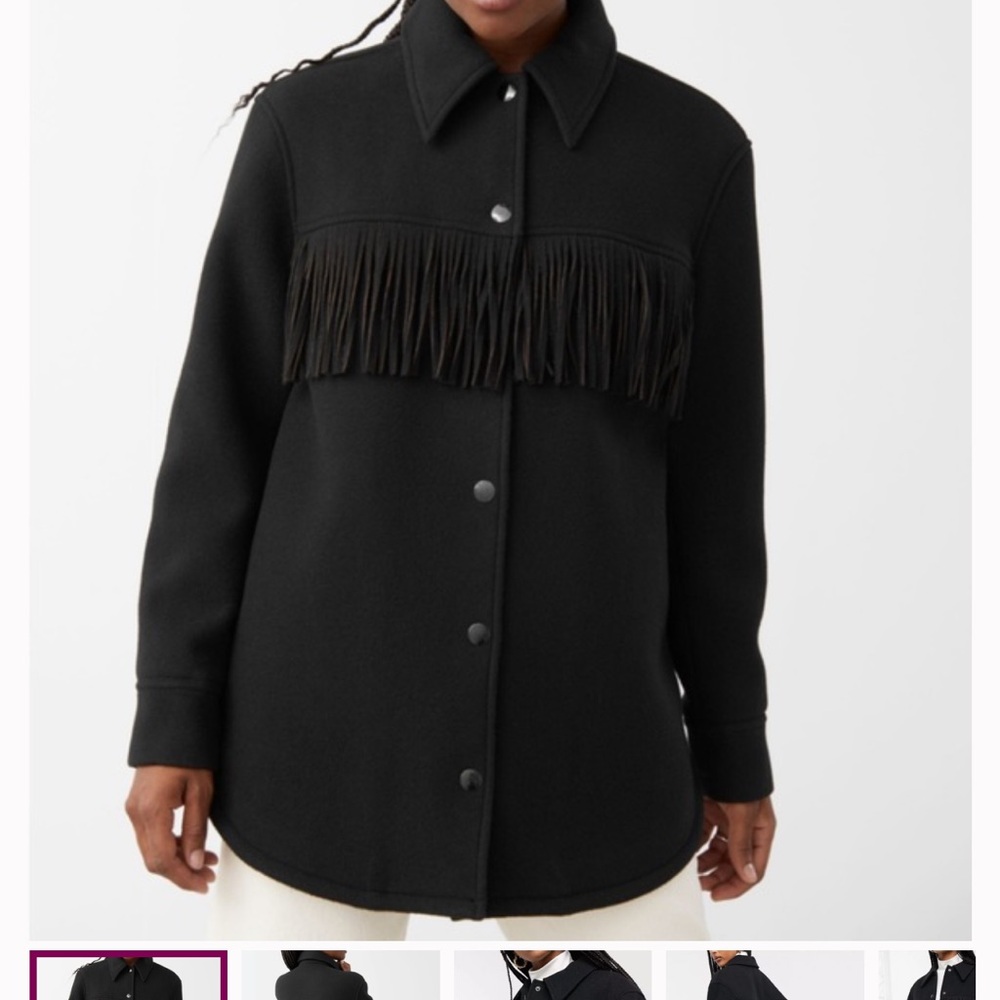 & Other Stories Black Fringe Women's Jacket